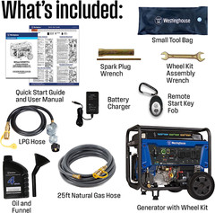 Westinghouse 13,000-W Tri-Fuel Portable Gas Powered Generator with Remote Start