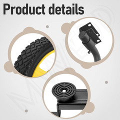 Generator Wheel Kit Folding Handle Never Flat Tires for Champion 2800-5500W+