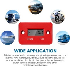 Digital Engine Hour Meter – Waterproof, Easy to Install – Gas Engine, Generator