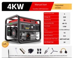 Gasoline Generator Outdoor Home Use Small Pure Copper Generator Set 220V/380V