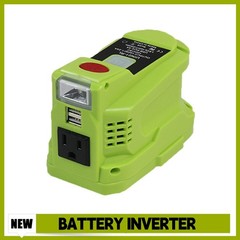 For Ryobi 18V 150W Power Source Battery Inverter w/ Dual USB Ports & LED Light