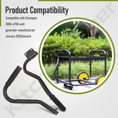 Generator Wheel Kit for 2800-4750W Generators – Folding Handle, Never-Flat Tires