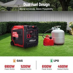 Dual Fuel120/240V Inverter Generator – Low Emissions & Parallel Ready