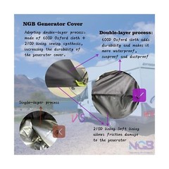 NGB Generator Cover 24.8″L x 20.2″Wx 20.8″H for 3700-7250W Inverter Generator…