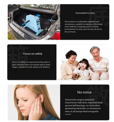 Foot-operated Generator, 350W Hand-cranked Mobile Power Bank, High Power