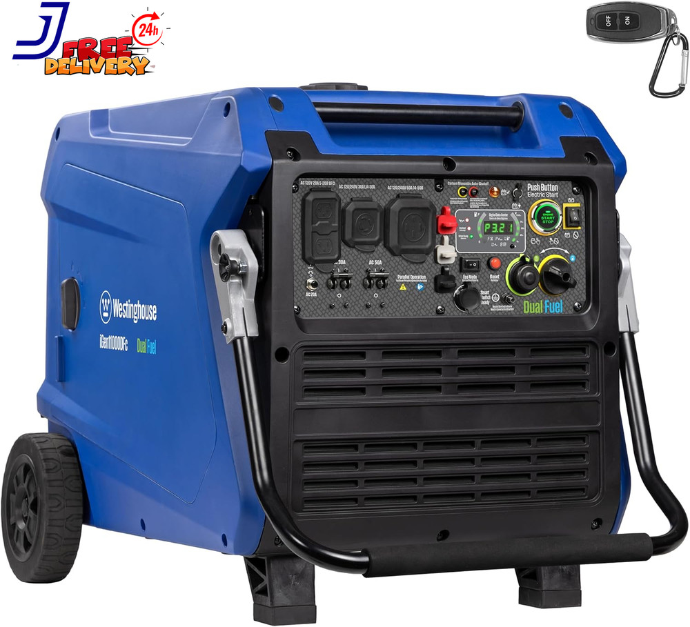 11000 Peak Watt Dual Fuel Portable Inverter Generator Remote Electric Start