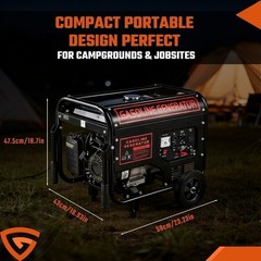 3KW Gas Inverter Generator 215cc OHV Engine 110V/220V Dual Volt Overload Protect