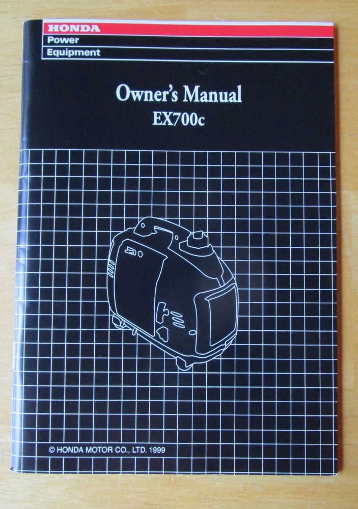 Honda EX700c Generator Owners Manual 1999