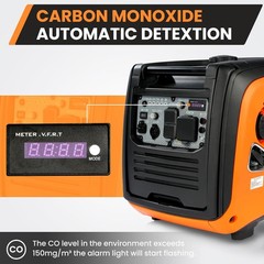 Efurden Gas Inverter Generator 4800W RV Ready Pure Sine Wave ECO/CO with Wheels