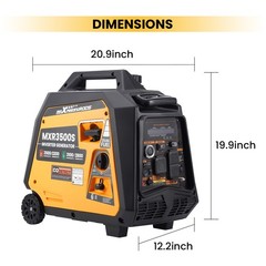3500 Watt Dual Fuel Gas/LPG Electric Start Inverter Generator with CO Alert