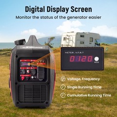 2850W Portable Gasoline Quiet Inverter Generator Co Alarm For Home RV Outdoor