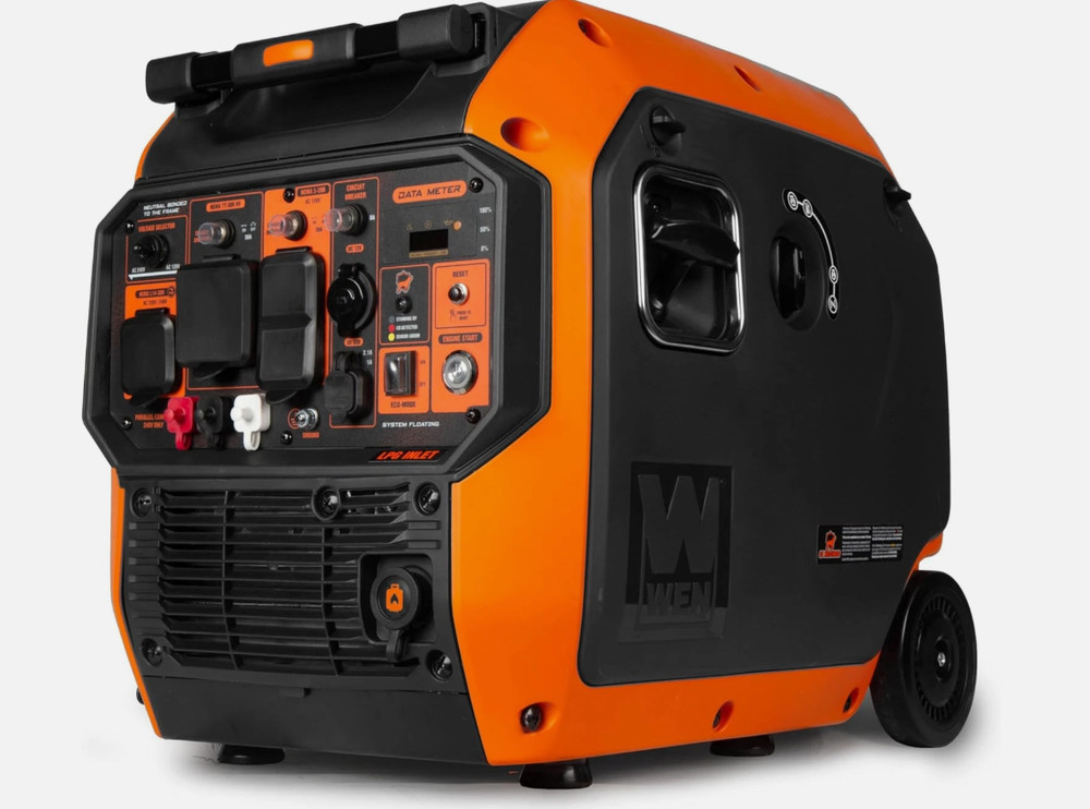 WEN 6800W Quiet Portable Dual Fuel Inverter Generator, Electric Start,CO Sensor