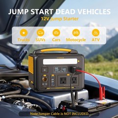 VTOMAN Jump 600X Portable Power Station 600W, 299Wh Solar Generator Black