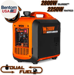 2800-Watt Dual Fuel Inverter Generator, Quiet, Portable, and Lightweight with Fu
