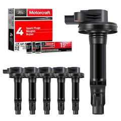 MAS 6Pcs Ignition Coil Pack & 6Pcs Motorcraft Platinum Spark Plug SP520 Compa…
