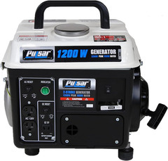1,200W Carrying Handle, PG1202SA Gas-Powered Portable Generator, 1200W, Black/Wh