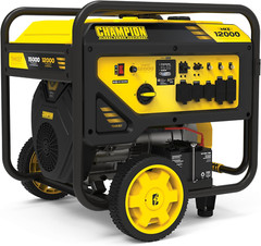 Champion 15,000-W MKE Portable Gas Powered Generator, Electric Start, CO Sensor