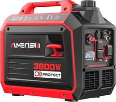 3800W Portable Inverter Generator W/ CO Sensor Quiet & Lightweight Gas Generator