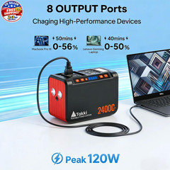 88.8Wh Portable Power Station Peak 120W Lithium Battery Small Generator Power Ba
