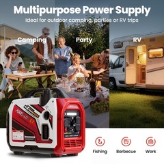 Super Quiet Lightweight Generator 2400W 58dB 15kg for Travel Camping Outdoor