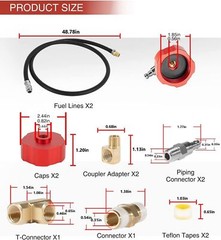 For Honda EU1000i EU2000i EU2200i HND1.2CD Dual System Extended Run Fuel Kit
