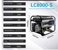 Gasoline Generator Small Household Outdoor Single/Three-Phase Silent.