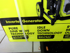$800 RYOBI Portable Generator 4,000W Gasoline Powered Auto CO Shutdown Sensor