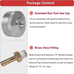 Extended Run Fuel Cap for Yamaha EF2000is, EF1000is, Coleman pm2000i Generator