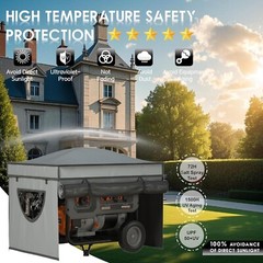 Premium 100% Waterproof Generator Cover with Heavy-Duty Bracket – 38x28x27 Size#