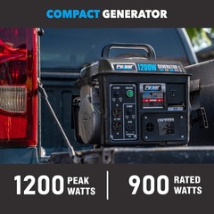 G1200SG 1,200W Carrying Handle Gas-Powered Portable Generator 1200w Black/Gray