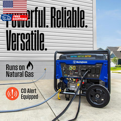 14500 Peak Watt Tri-Fuel Home Backup Portable Generator Remote Electric Start