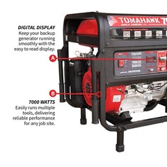 7000 Watt Honda Powered Portable Generator Gas Power Professional Use