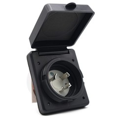 Veepeak 30 Amp Shore Power Inlet NEMA L5-30P 125V Twist Locking Plug with Cov…