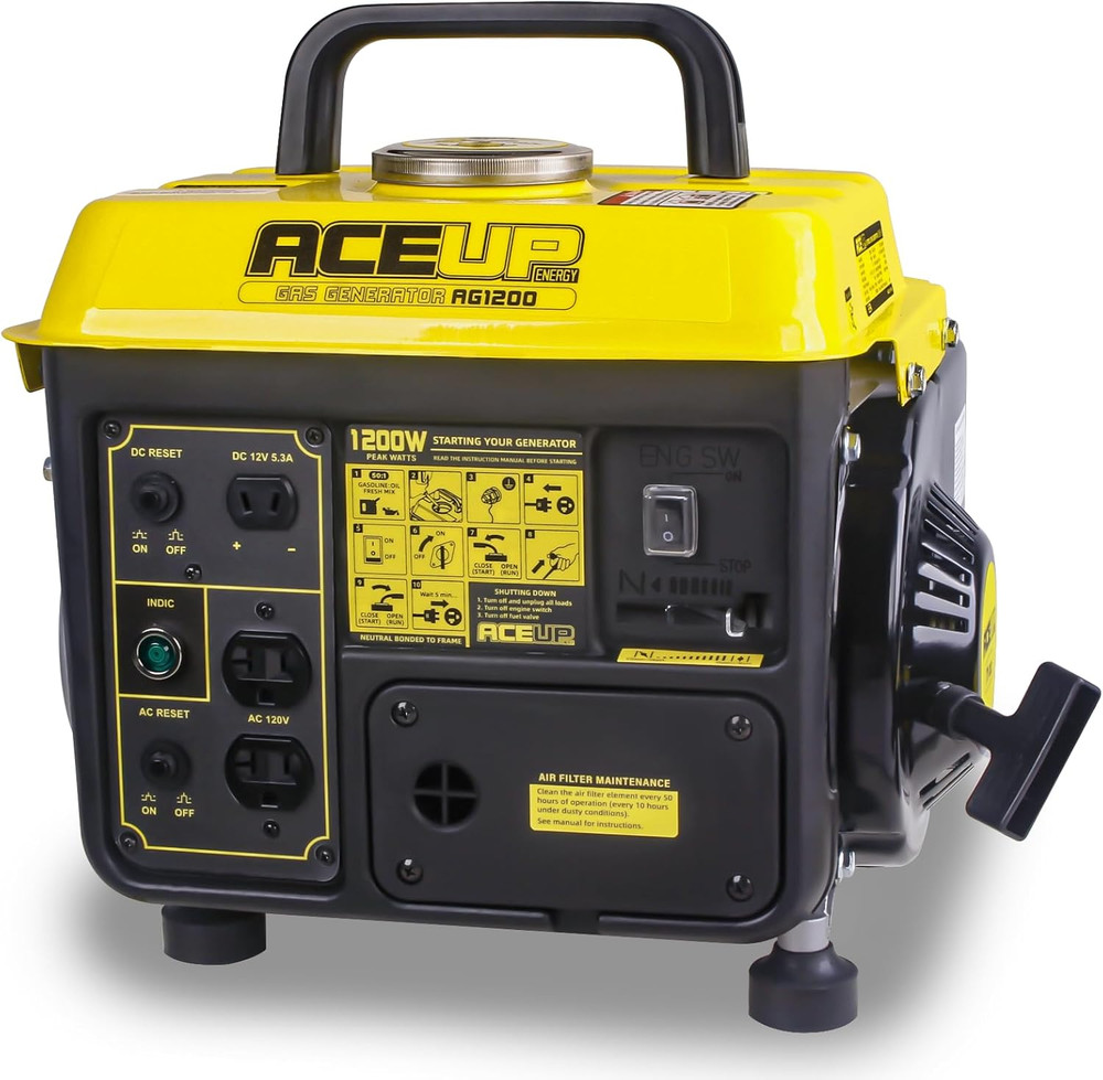 1200W Gas Generator, Small Lightweight Generator for Home Use, EPA Compliant