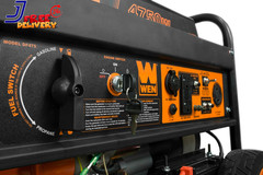 4,750-Watt 120V/240V Dual Fuel Portable Generator with Wheel Kit Electric Start