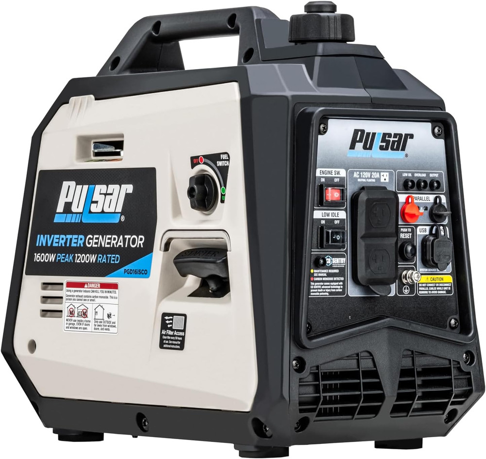 Pulsar 1,600-W Ultra-light Super Quiet Portable Gas Powered Inverter Generator