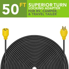 Leisure Cords NEMA L5-30 3 Prong 30 Amp Generator Extension Cord 50 ft