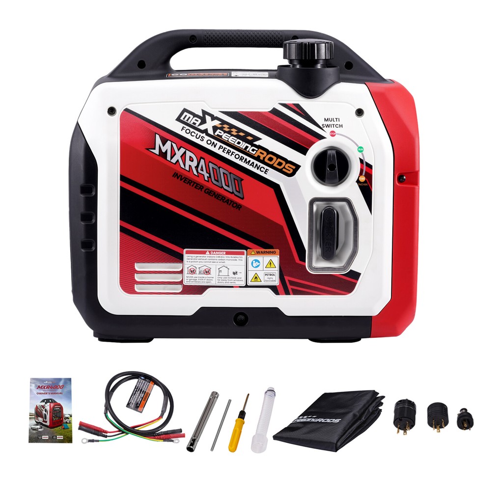 Quiet 4000 Watt Generator Portable Pure Sine Wave with Bluetooth CO Alert