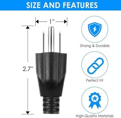 Easy-to-Use Neutral Bonding Plug for Portable Inverter Generators—Black 1 Pack