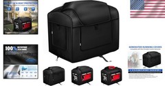 Waterproof Portable Generator Cover 21.7×13.8×17.4in – Durable Black Oxford