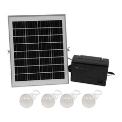 Solar Inverter, Power Generator, Solar Generator with Bulbs & Solar Panel