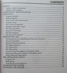 Honda EX700c Generator Owners Manual 1999