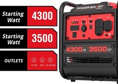 4300W Portable Inverter Generator 3500W Rated 223cc 4-Stroke Gas Powered Engine