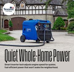 12000 Peak Watt Tri-Fuel Portable Inverter Generator, Remote Start, Transfer Swi
