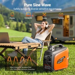 Mutaomay 2800W Quiet Inverter Generator Portable For Home Backup / Outdoor Party