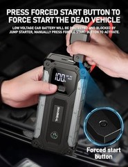Arrancador Portatil 5000A Para Auto 12V 10L Gas 9L Diesel Bateria Luz Emergentes