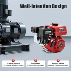Portable Outdoor 7.5HP Gas Powered Engine 4 Stroke Gasoline Engine Motor 212cc