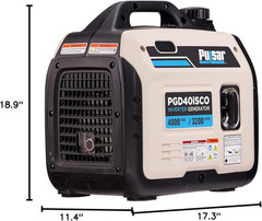 PGD40ISCO Ultra Light Quiet 4000W Portable Gas Inverter Generator, White