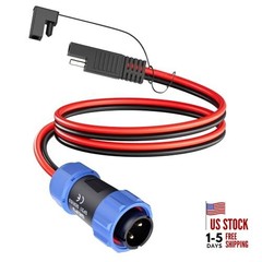 Aviation Plug to SAE Cable, 12AWG SAE Battery Quick Connect to 2FT SP21M to SAE