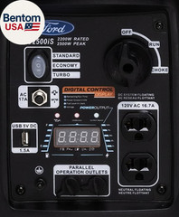 2500 Watt Gas Inverter Generator, Small Portable & Quiet, Home Use, Camping, Out